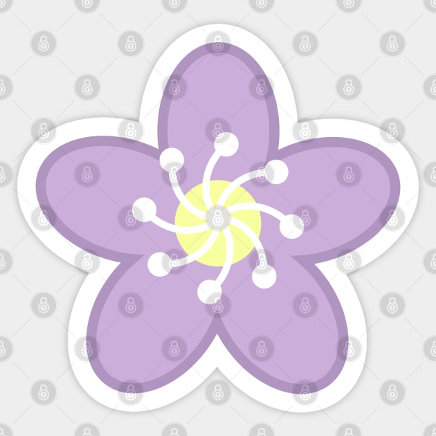 Purple Flower Blossom - White Sticker by Kelly Gigi